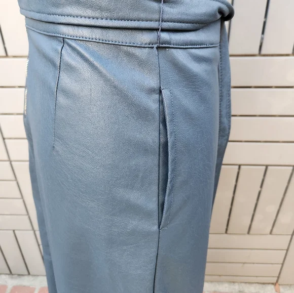 Ted Baker Alltaa Knitted Bodice Pleather Skirt Dress